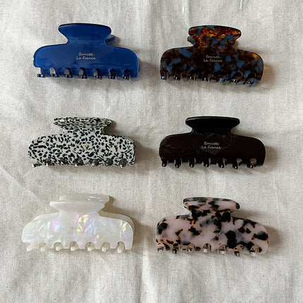 French New Style Simple Elegant Elegant Acetic Acid Grab Clip Simple Retro Back Head Hair Shark Clip Hairpin Hair Accessories