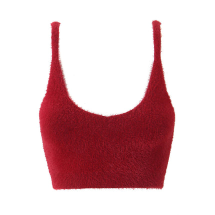 Nssf Self-Made 2025 New Sweet Mohair Three-Piece Set, Elegant Loose Short Cardigan Sweater, Sexy Top