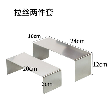 Factory direct supply stainless steel shoe rack shoe bag display shelf window shoe bag high and low display rack jewelry bracket