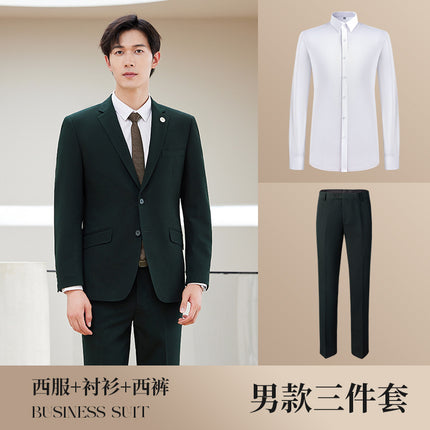 High-end men's and women's same style professional attire autumn and winter suit suit executive business interview formal attire front desk manager work clothes