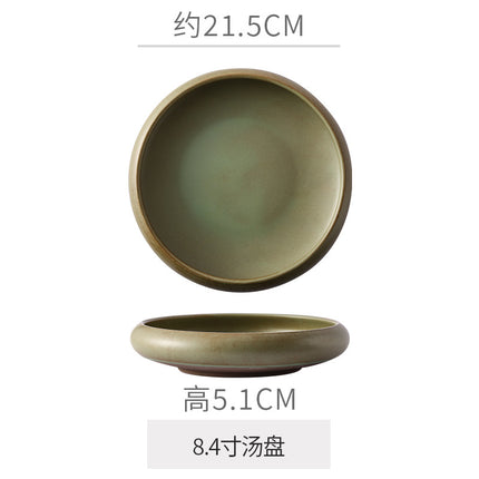 Retro Japanese Style Ceramic Bowl Creative Personality Household Rice Bowl Restaurant Special Snack Bowl Dessert Salad Bowl