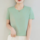 Round neck mint green / S