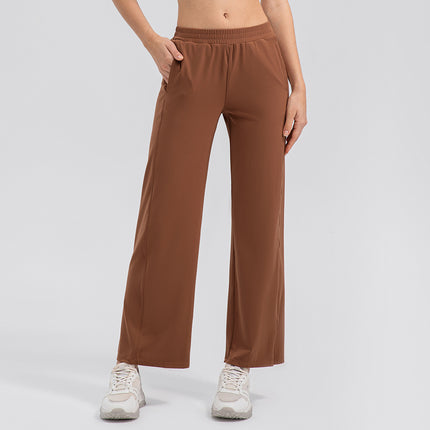 Breathing Series Naked Loose Yoga Pants Women's High Waist Draping Wide Leg Pants High Elastic Sports Fitness Pants 32394