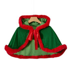 Separate grass green + red edge shawl / One Size