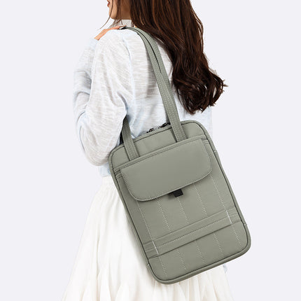 New Simple Vertical Tablet Bag Commuter Nylon iPad Handbag 15.6inch Satchel Laptop Bag