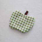 Green plaid apple coaster
