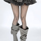Big spider web - gray / Fishnet stockings-one size fits all