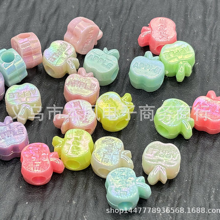 Acrylic light color plated AB colorful diy children beaded material candy AB colorful beads jewelry accessories