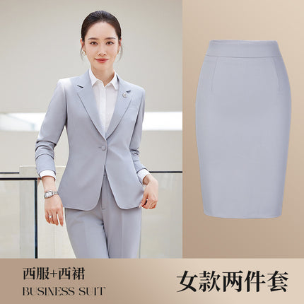 High-end men's and women's same style professional attire autumn and winter suit suit executive business interview formal attire front desk manager work clothes