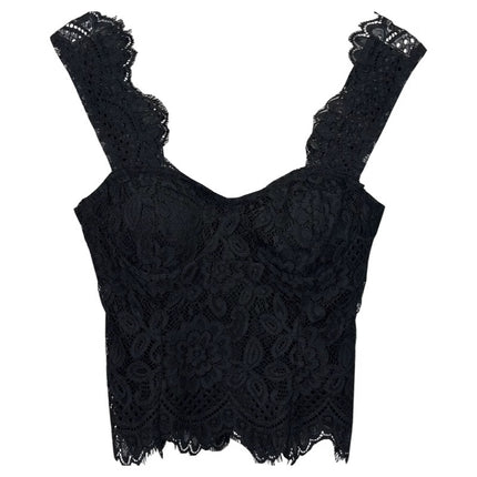 South Korea's Dongdaemun New Product, Feminine Elegant, Sexy Breast-Revealing Strap, Breast Pad, Lace Vest Top Mr