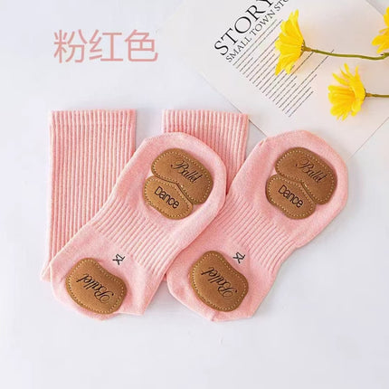 Children's modern dance socks adult ballet non-slip middle tube Chinese dance three-piece bottom folk dance cat claw training cotton socks