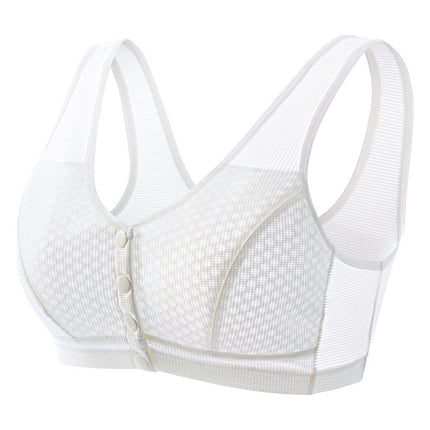 Ready-Made Lightweight and Breathable Mother's Underwear Without Rims Large Size Middle-Aged and Elderly Bra Comfortable Vest-Style Bra