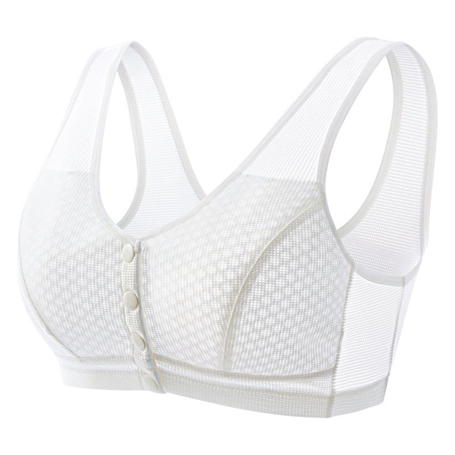 Ready-Made Lightweight and Breathable Mother's Underwear Without Rims Large Size Middle-Aged and Elderly Bra Comfortable Vest-Style Bra