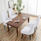 White / Lingge 06 small armrest chair cover