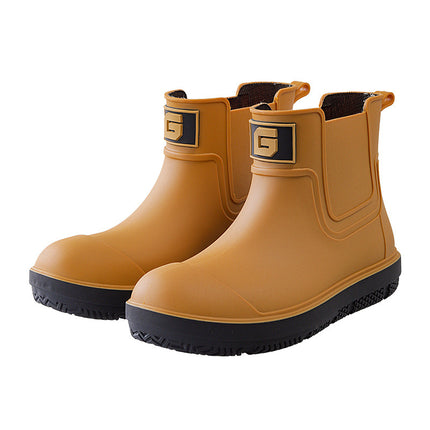 Cross-Border European and American Style Rain Boots, High-Top Men's Rain Boots, Outdoor Waterproof Rubber Shoes, Environmentally Friendly Material Water Shoes, Outdoor Functional