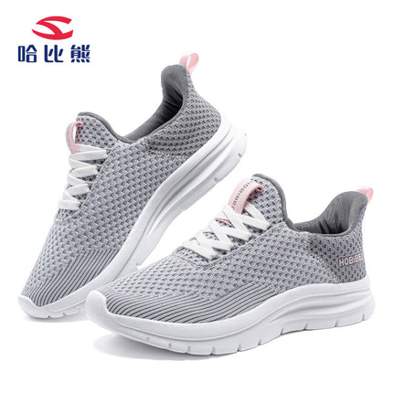 Hobibear Cross-Border Adult Mesh Sports Shoes Men's Casual Shoes Sneakers Hiking Trendyy Youth Running Shoes