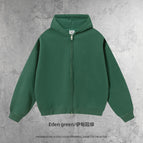Boxy fit sweatshirt-eden green / S