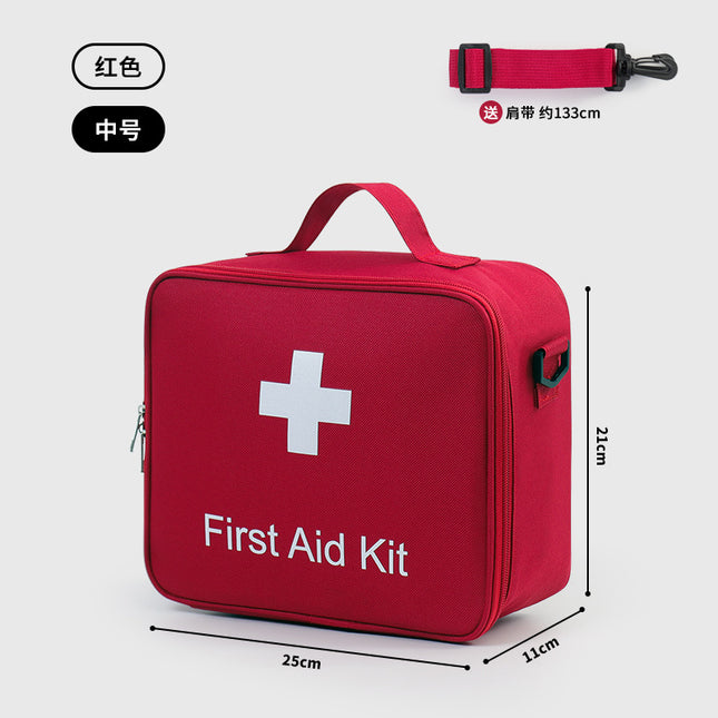 Family Medicine Box Large Capacity Crossbody First Aid Medicine Box Medical Bag Carry-on Travel Rescue Medicine Storage Bag