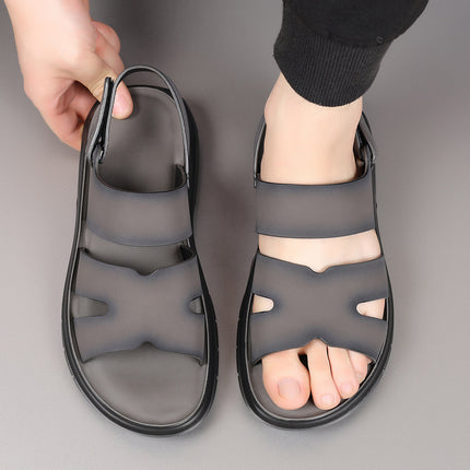 Sandals Men's Summer New Korean Style Sandals Men's Non-Slip Breathable Casual Outdoor Beach Shoes Trendy One-Piece Drop Shipping