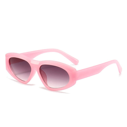 2022 new glasses cat eye small sunglasses European and American ins UV-proof beach simple sunglasses box