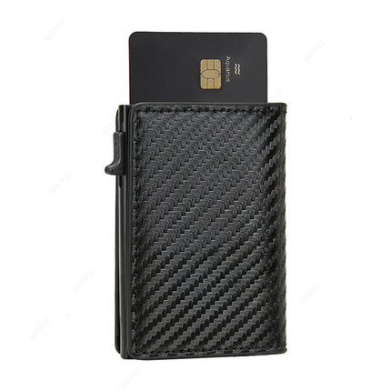 New Aluminum Box 70% off Short Wallet Rfid Anti-Theft Swipe Anti-Loss Card Holder Carbon Fiber Small Wallet Men's Wallet