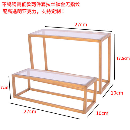 Clothing Store, Shoe Store, and Bag Display Props, High and Low Models, Stainless Steel Shoe and Bag Display Racks, Hot-Selling Cross-Border Items