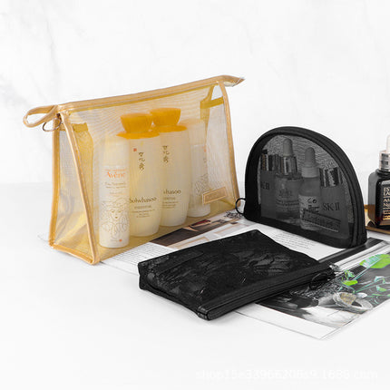 Mesh cosmetic bag suit portable mini South Korea travel cute storage simple wash storage cosmetic bag