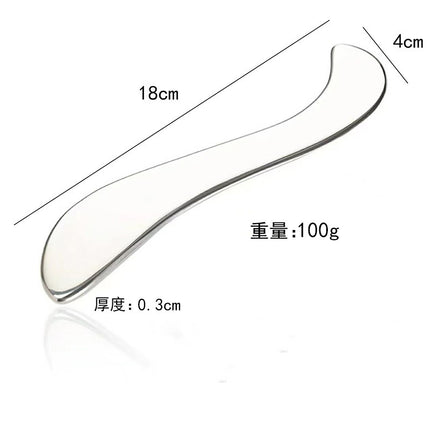 Factory direct stainless steel large heart-shaped scraping plate hand face scraping metal massage beauty tools wholesale