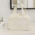Premium four-compartment makeup bag - off-white / 31*19*21