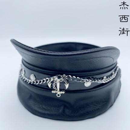 Y2K Spice Girl PU Leather Flat Top Beret Women's All-match Retro British Style Black Navy Hat for Face