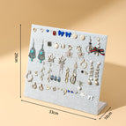 Large l-shaped gray earring board (120 holes)