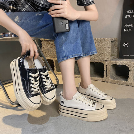 Genuine Leather White Sneakers for Women, Spring 2026, Versatile Internet Celebrity Hot Style, Sports Casual Thick-Soled Height-Increasing Sneakers, Breathable and Comfortable
