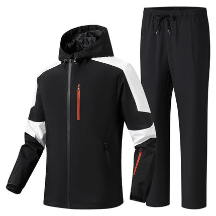 New Cross-Border Outdoor Jacket Set, Trendy Windproof and Waterproof Versatile Jacket and Pants Set for Men and Women