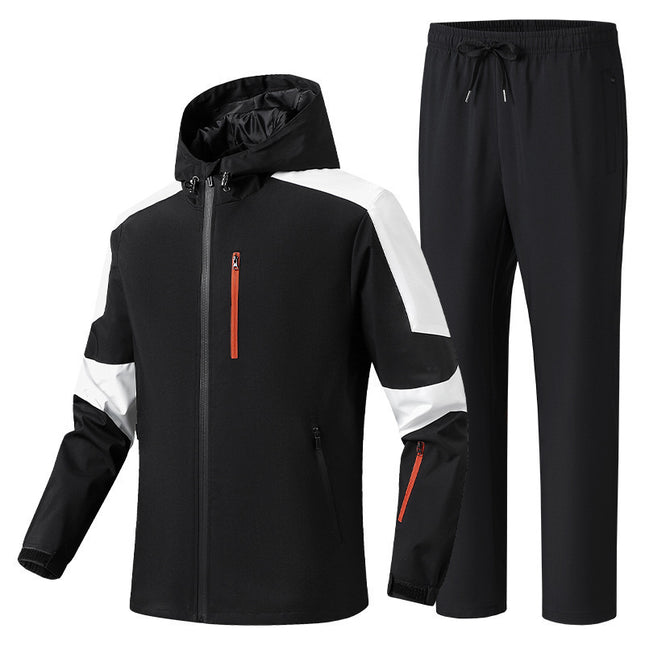 New Cross-Border Outdoor Jacket Set, Trendy Windproof and Waterproof Versatile Jacket and Pants Set for Men and Women