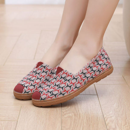 Lu Tai Mom Shoes Flat Shoes Cloth Shoes Women's Shoes Soft Sole Not Tired Foot Slip-on Casual Shoes Single Shoes Elderly Shoes