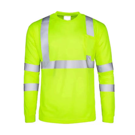 Site work clothes wholesale breathable sweat-absorbent fast cotton T-shirt dry outdoor safety construction tooling reflective strip T-shirt