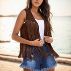 Multi-nail tassel brown / S