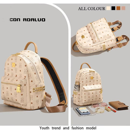 [2025 New Model] Cute Bear Backpack for Women, Large Capacity Commuter Bag, Student Backpack, Trendy Bag