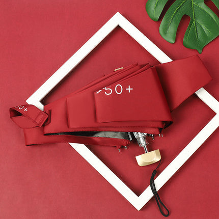 Spot Creative Flat 50% off Umbrella Upf50+ Small Fresh Flap Pocket Pants Women's Umbrella Rain or Shine Mini Sun Protection Umbrella