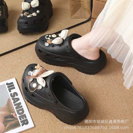 2025 New Korean-style Non-slip All-match Big Head Super Soft Cave Shoes Instagram Women's New Fashionable Outer Wear Cave Shoes