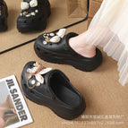 Black + bow cloth rabbit / 36-37
