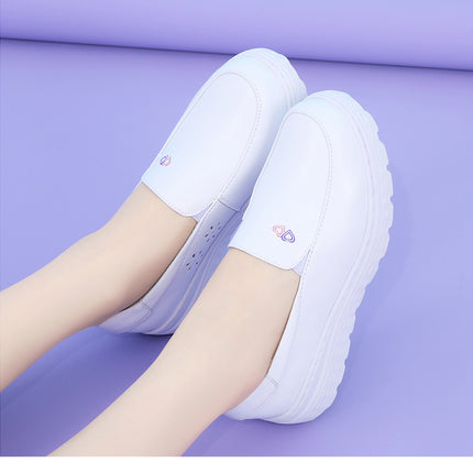 Nurse Shoes Women's Hole-In-The-Wall Soft Sole Breathable Non-Tiring Feet Hollow Summer Sandals Thick-Soled Air Cushion Medical Shoes