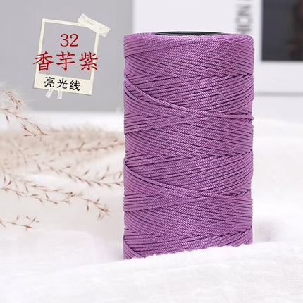 Bright Silk Thread 1mm Thin Thread for Crocheting Bouquets, Bags, Shoes, Handmade 100g Factory Direct Wholesale Knitting Thread