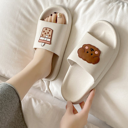 Bathroom Shower Non-Slip Trendy Internet-Famous Indoor Home Use Sandals Japanese Style Thick-Soled Dog Slippers for Women