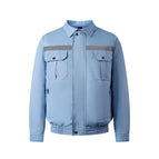 Four fan sky blue single clothes / S