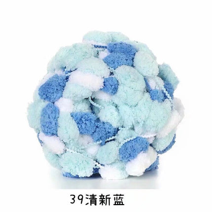 Big ball ball coarse wool round thread loop crochet sofa cushion carpet cushion handmade DIY woven material bag