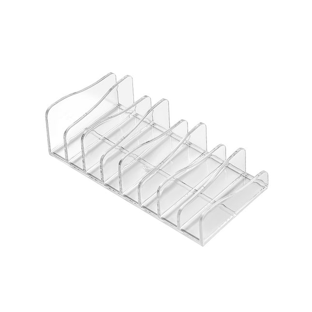 Eye Shadow Plate Storage Box Powder Cake Partition Acrylic Transparent Desktop Makeup Blush Cosmetic Shelf