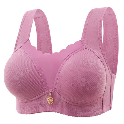 Cross-Border Export of Beautiful Back Anti-Exposure Sagging Side Breast Reduction Large Size Thin New Push-Up Women's Wire-Free Underwear