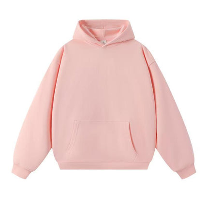Trendy Brand Heavyweight 400g Terry Crewneck Sweatshirt Couple Pullover Autumn and Winter Thickened Coat Solid Color Loose Unisex Top