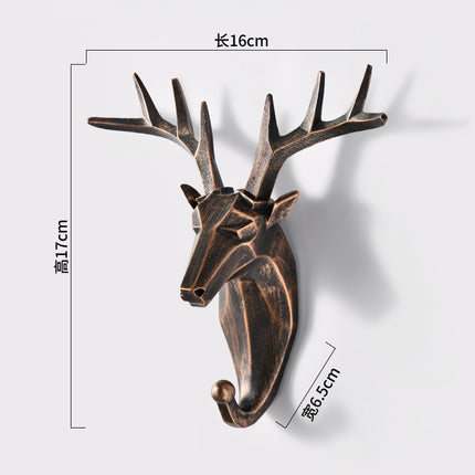 Creative Animal Clothes Hook Punch-free Deer Head Decoration Paste Clothes Hook Wall Coat Hook Door Rear Key Rack